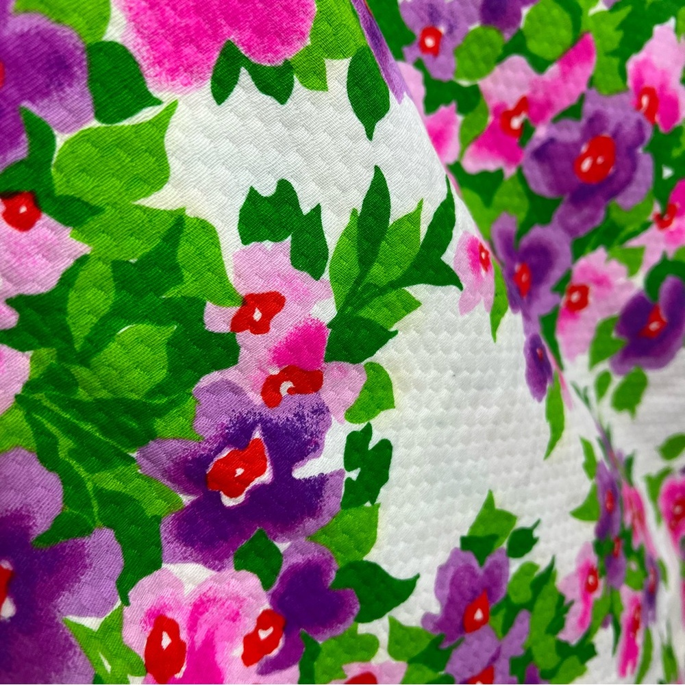 Malia Honolulu Vintage Maxi Dress Floral Vacation Tie Waist Zip Back - Picture 9 of 11